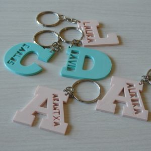 Llaveros con Inicial y Nombre